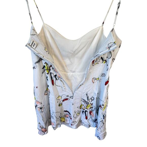 ARITZIA SUNDAY BEST Mini Dress White Sz 10 Makeup Lipstick Summer EUC Aesthetic - Picture 6 of 8